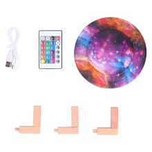 Portable Decorative Lamp for Indoor Outdoor Settings, Multi-Color Mood Lighting with Flicker-Free Comfortable Light, 3D Printed Moon Lamp with