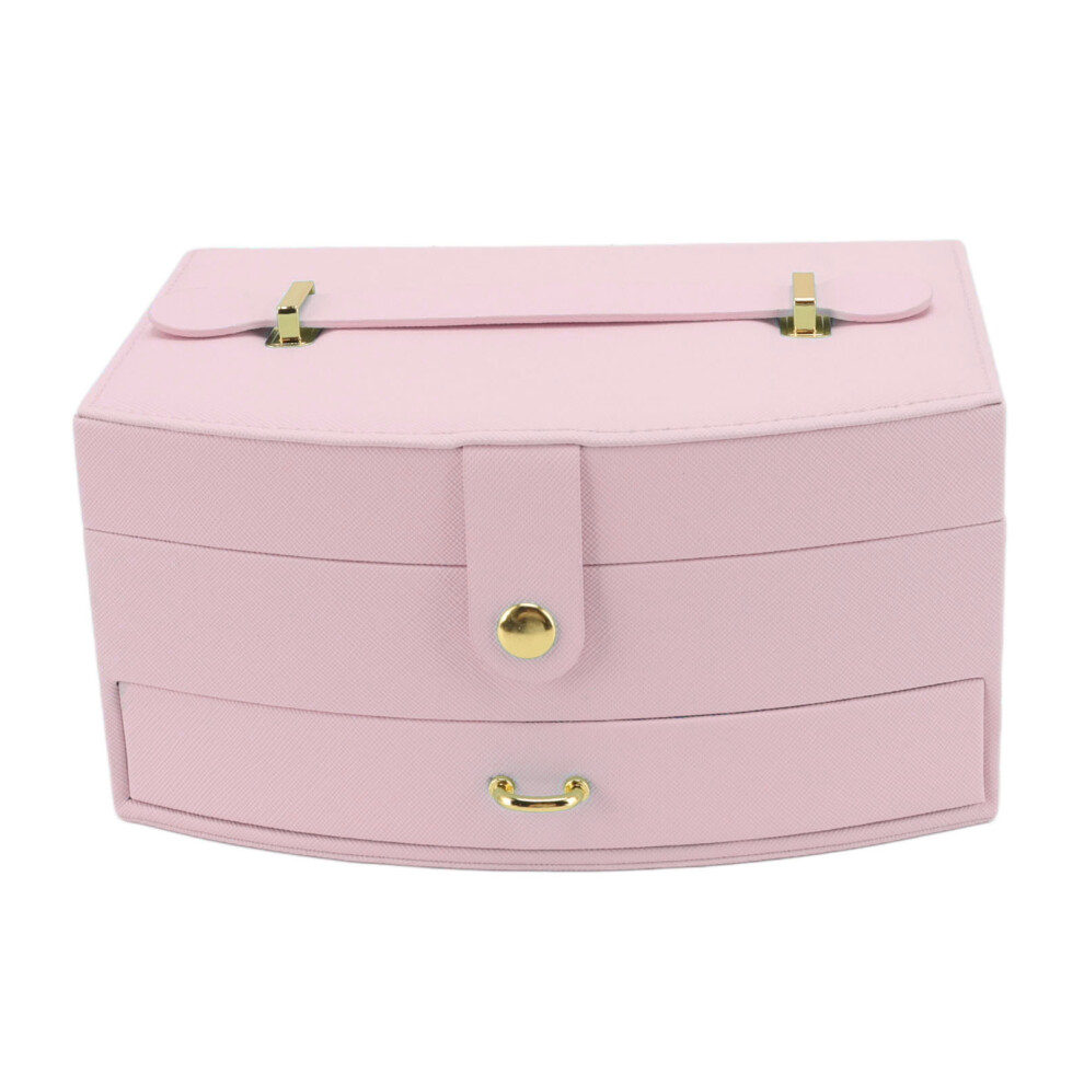 Travel Size Jewelry Case, Multi-Layer Jewelry Organizer For Women And Girls, Luxury Gift Jewelry Box With Adjustable Compartments (Pu Leather Jewelry 9083649678497