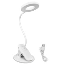 Augenschonende LED-Buchlampe, wiederaufladbare Klemm-Leselampe mit flexiblem Hals für einfache Positionierung, einstellbare Helligkeit für optimale