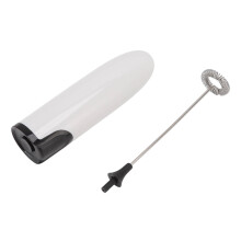 Elevate Your Morning Routine: Gift For Coffee Lovers, Electric Handheld Frother With Stainless Steel Frothing Rod