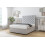 Sloomy Mayfair Silver Plush Divan Bed Base 2 Drawers Same Side With 26" Strutted Headboard 4' Small Double 3