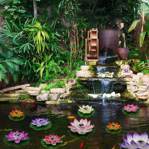 Ηλιακό Lotus Oasis, Ενεργειακά Αποδοτικός Εξωτερικός Φωτισμός LED, Ηλιακά Πλωτά Φώτα 1
