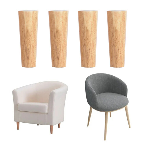 Πόδια επίπλων Mid Century για μια κομψή αναβάθμιση, σετ 4 ποδιών επίπλων εύκολης 1