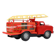 Vintage Iron Fire Truck Model Decor Toy, 155g Retro Fire Engine