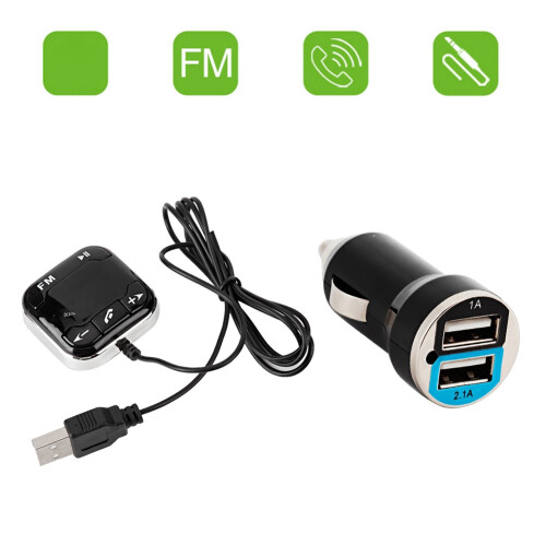 Προσαρμογέας Bluetooth αυτοκινήτου, πομπός FM, ασύρματο ραδιόφωνο FM, Bluetooth5.3, κλήσεις 2
