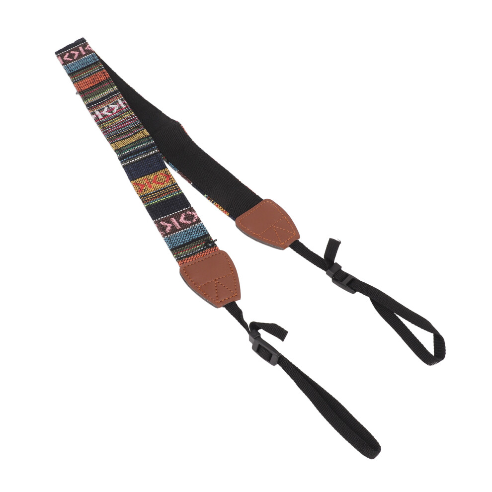 Vintage Ethnic Canvas Camera Strap 40.55In Adjustable Length 7901393389648