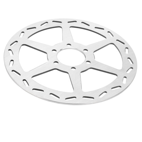 180mm 6-Hole Disc Brake Rotor, 2.5mm Steel, Silver