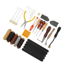 33 Stück Lederwerkzeug-Set zum Nähen & Reparieren, Professionelles Bastelset