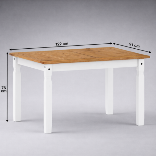 Mercers Furniture Corona White 4'0" Dining Table & 4 Chairs 1