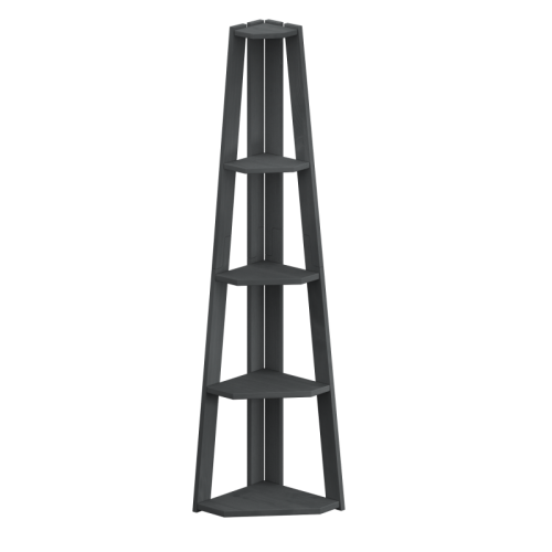 Mercers Furniture Corona Charcoal Corner Ladder Bookcase 2