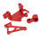 Aluminum MX 1/4 RC Servo Bracket Arm Set Red 9