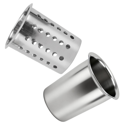 Spacious Metal Cutlery Container For Dishware-With Holes 1