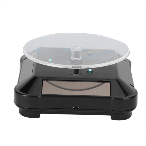 Clockwise Or Counterclockwise Rotation Battery Double Use Motorized Display Led Light For Better Display Rotating Showcase Tray Base Solar Powered 1