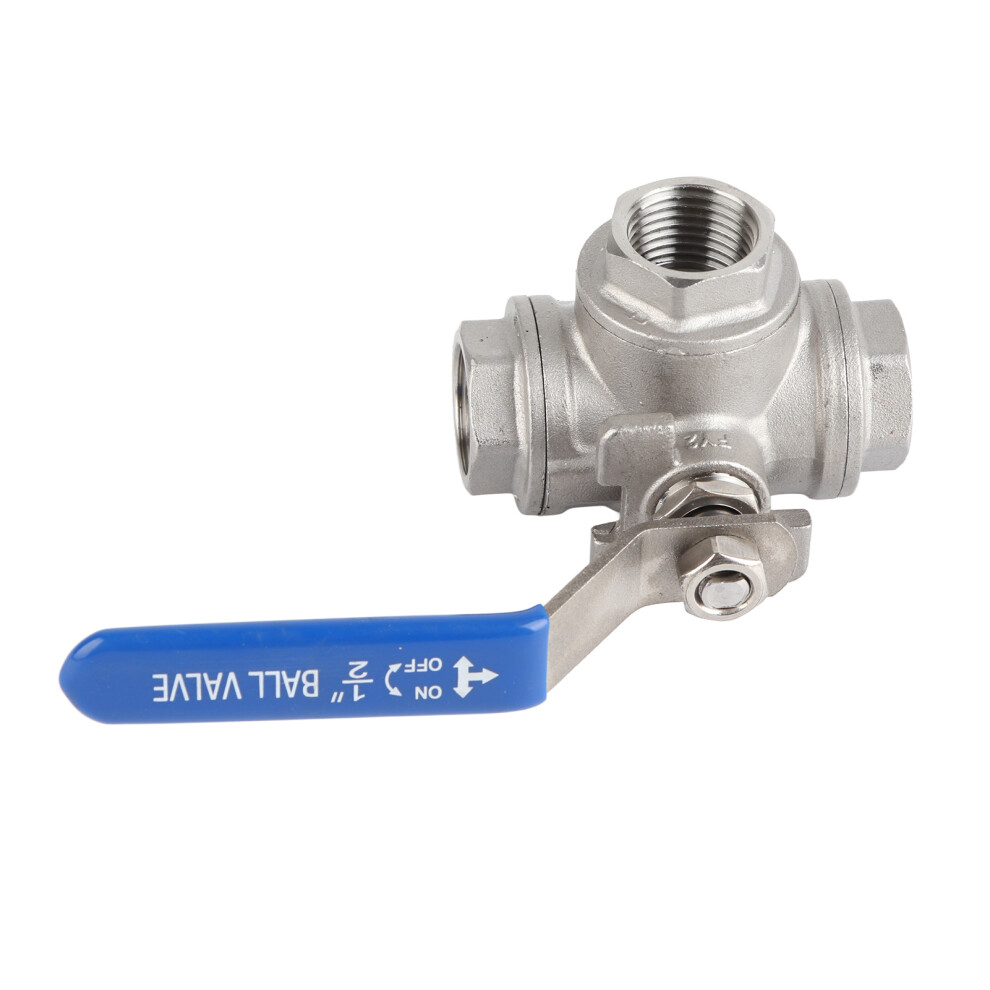 Stainless Steel Sus304 3-Way Dn15 Ball Valve Female Thread 6941392929316