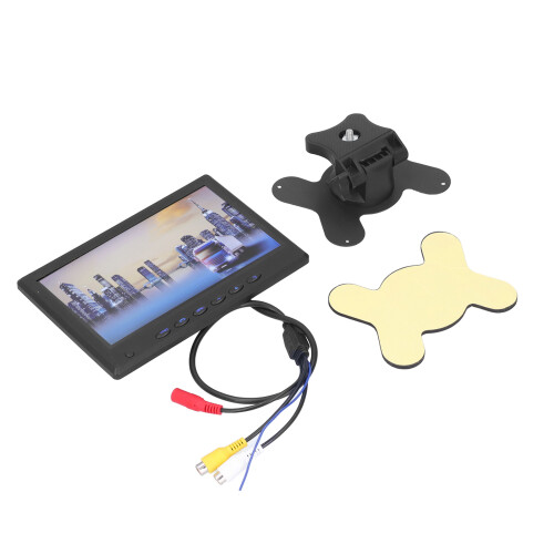 Monitor para câmera de ré com tela TFT LCD de 7 polegadas de alto desempenho, tela giratória e entrada AV. Compatível com câmeras de DVD e VCD. 2