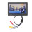 Monitor para câmera de ré com tela TFT LCD de 7 polegadas de alto desempenho, tela giratória e entrada AV. Compatível com câmeras de DVD e VCD. 6
