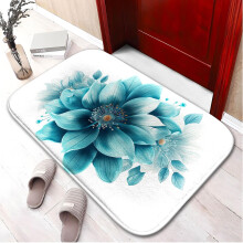 3D Flower4 antislip badmat van traagschuim: absorberend, sneldrogend, machinewasbaar, zacht en comfortabel -M