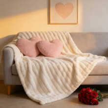 Coral Velvet Blanket 70x100 cm Thickened Soft Blue