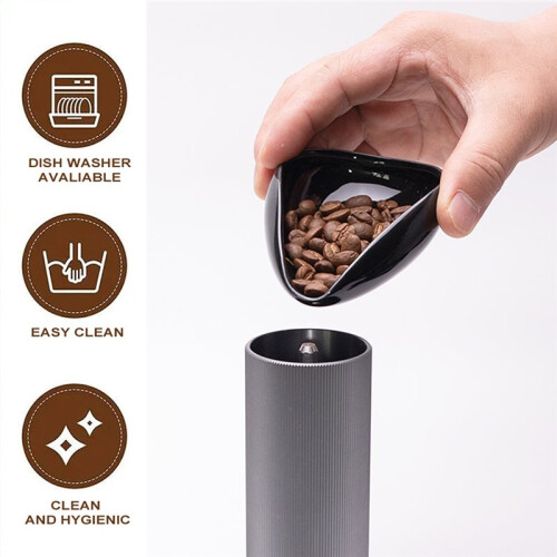 Kaffeebohnen-Dosierbecher- und Löffelset, Keramik-Dosiergefäß-Messtablett-Set für Kaffee oder Tee, Espresso-Zubehör 2