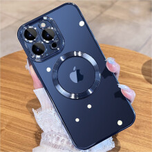 Capa magnética de titânio JUESHITUO para iPhone 15 Pro Max – Azul brilhante, proteção total da câmera, ímãs N56, proteção militar contra
