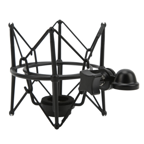 Microphone Shock Mount Clip, Metal, 8cm Inner Diameter, Black