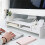 Computer Monitor Stand Riser Multi-Function PC Laptop Holder Desk Organizer Shelf Easy Assemble for Home Desktop 3