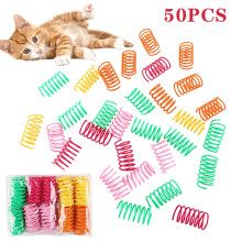 Cat Spring Toys Bouncy Spiral Coils 50-Pack
