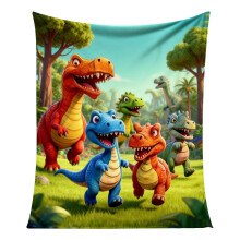 Dinosaur Throw Blanket 3D Print Soft Blanket for Kids
