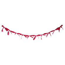 Satin sløjfe guirlande banner 180 cm rød