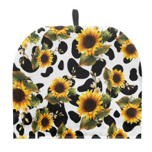 Chauffe-théière isotherme à motif vache et tournesol avec suspension