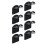Crochets muraux noirs antirouille, lot de 8 1