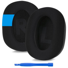 Cuscinetti auricolari di ricambio compatibili con le cuffie Logitech G Pro, G Pro X, G433, G233 (gel rinfrescante / nero)