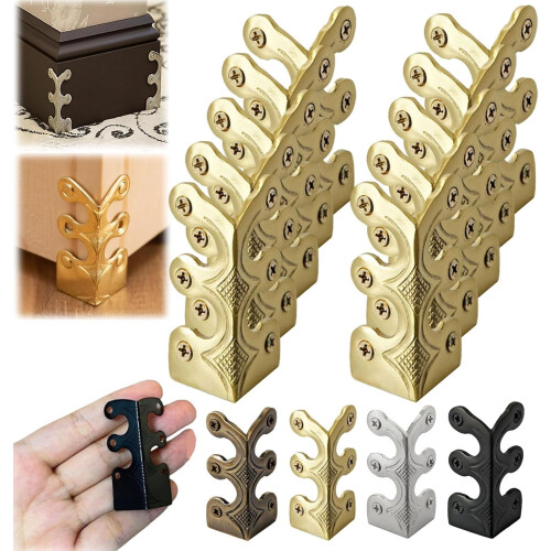 Sockelleisten-Eckenschutz, Vintage-Metallbronze, 10er-Pack