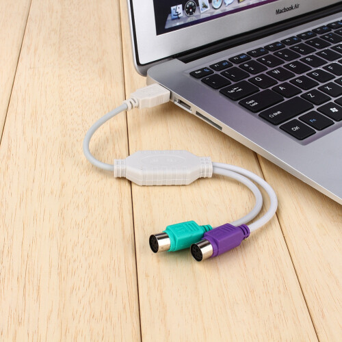 Καλώδιο προσαρμογέα PS2 σε USB Plug and Play Μετατροπέας πληκτρολογίου και ποντικιού 2