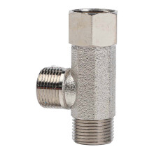 Metalowy adapter bidetowy T-Adapter 7/8 3/8 1/2Gwintowany 3-drożny łącznik rurowy Zawór T Adapter w kształcie litery T jest zaprojektowany