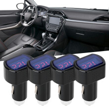 4pcs Car Voltmeters LED Digital Display Battery Voltage Monitor 12V/24V