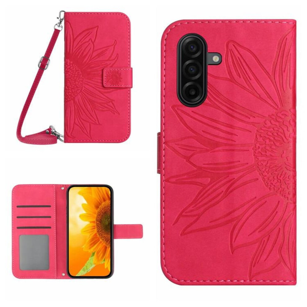 Sunflower Embossed Pu Leather Wallet Case For Samsung 919886090251