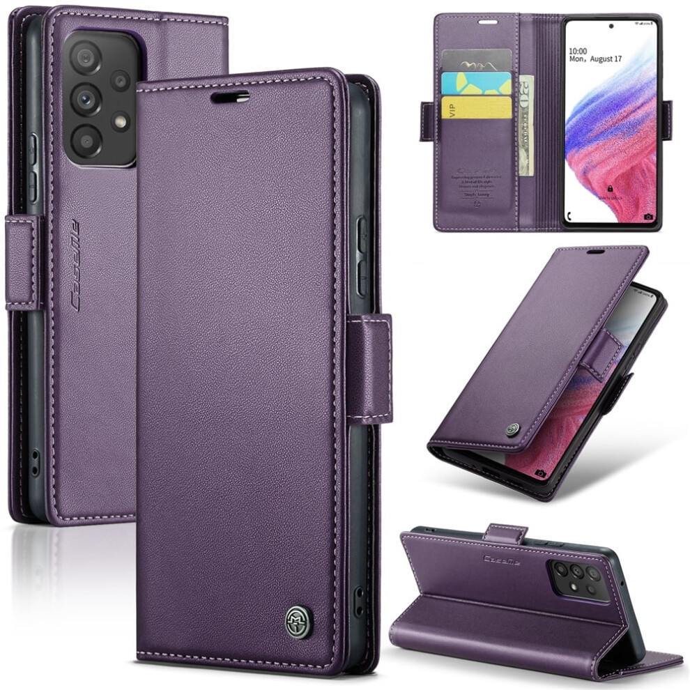 Caseme Leather Wallet Case For Compatible With Samsung Galaxy A53 Â Rfid Blocking, Magnetic Clasp, Kickstand, Card Holder 9340959347278