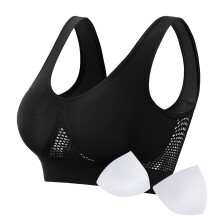 Sportbeha voor dames, comfortabele sportbeha, naadloze, draadloze, ademende yogabeha, slaapbeha, workoutbeha, hardloopbeha voor dames