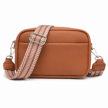 Dames schoudertas, crossbody messenger tas, leren handtas met brede schouderband