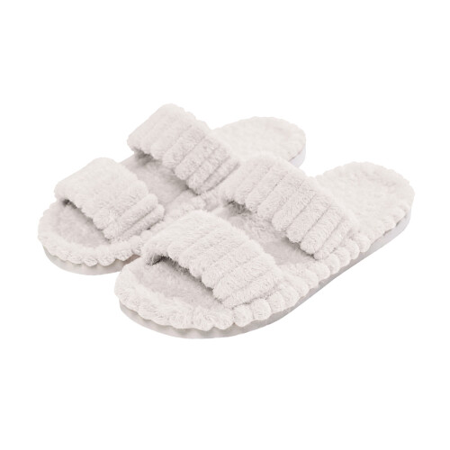 Pantofole da donna Willtoo con capelli ricci e design color caramella per uso interno, morbide e comode per la casa