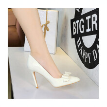 Women's Bow High Heel Pointed Toe Dress Pumps