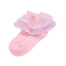 Șosete pentru copii mici, primăvara și toamna, șosete drăguțe din bumbac, șosete delicate cu broderie și dantelă, șosete de prințesă din