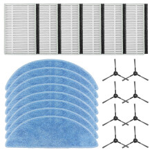 Kit de repuesto para aspiradora robot Ecovacs Y1Pro Plus con 4 filtros, 4 paños de limpieza y 4 cepillos laterales para Yeedi Y1. Accesorios de