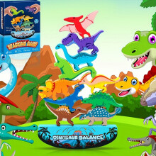 Dinosaur Wooden Stacking Toys Montessori Balance Game 1 Set
