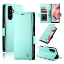 Compatibel met Samsung Galaxy A37 5G Wallet Case – Flip Cover van PU-leer met magnetische sluiting en kaarthouder, groen