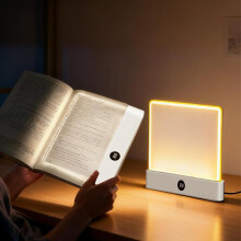 Lampe de lecture plate rechargeable avec LED à intensité variable 3 couleurs