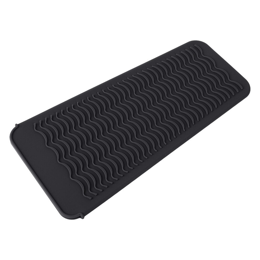 Heat Resistant Silicone Pouch for Hair Styling & Shaving, Black, Anti-Slip Surface