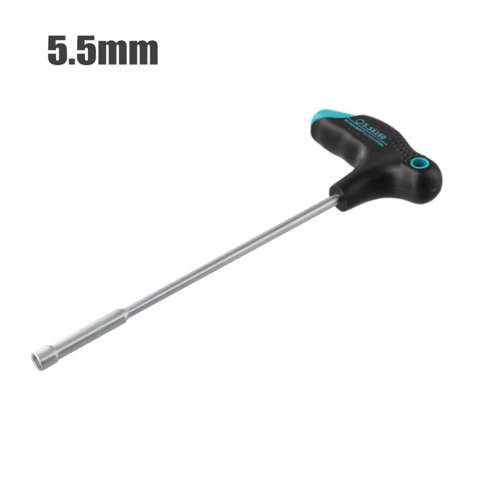 1Pc Anti-Slip Hexagon Socket Screwdriver Wrench Socket Wrench Screw Driver Metal Hex Nut Key Hand Tool Screwdriver, 5.5Mm 9340959350988