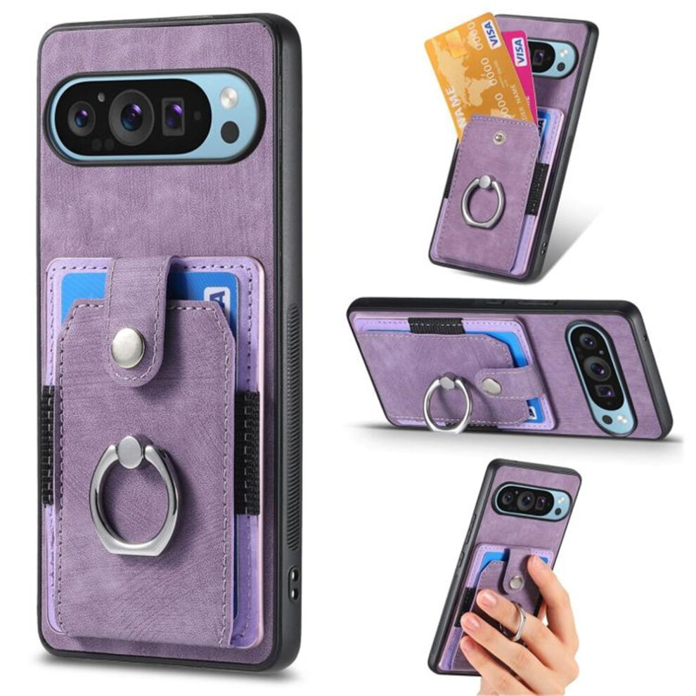 Pu Leather Wallet Case For Google Pixel 10 Pro Xl Purple 968604574023
